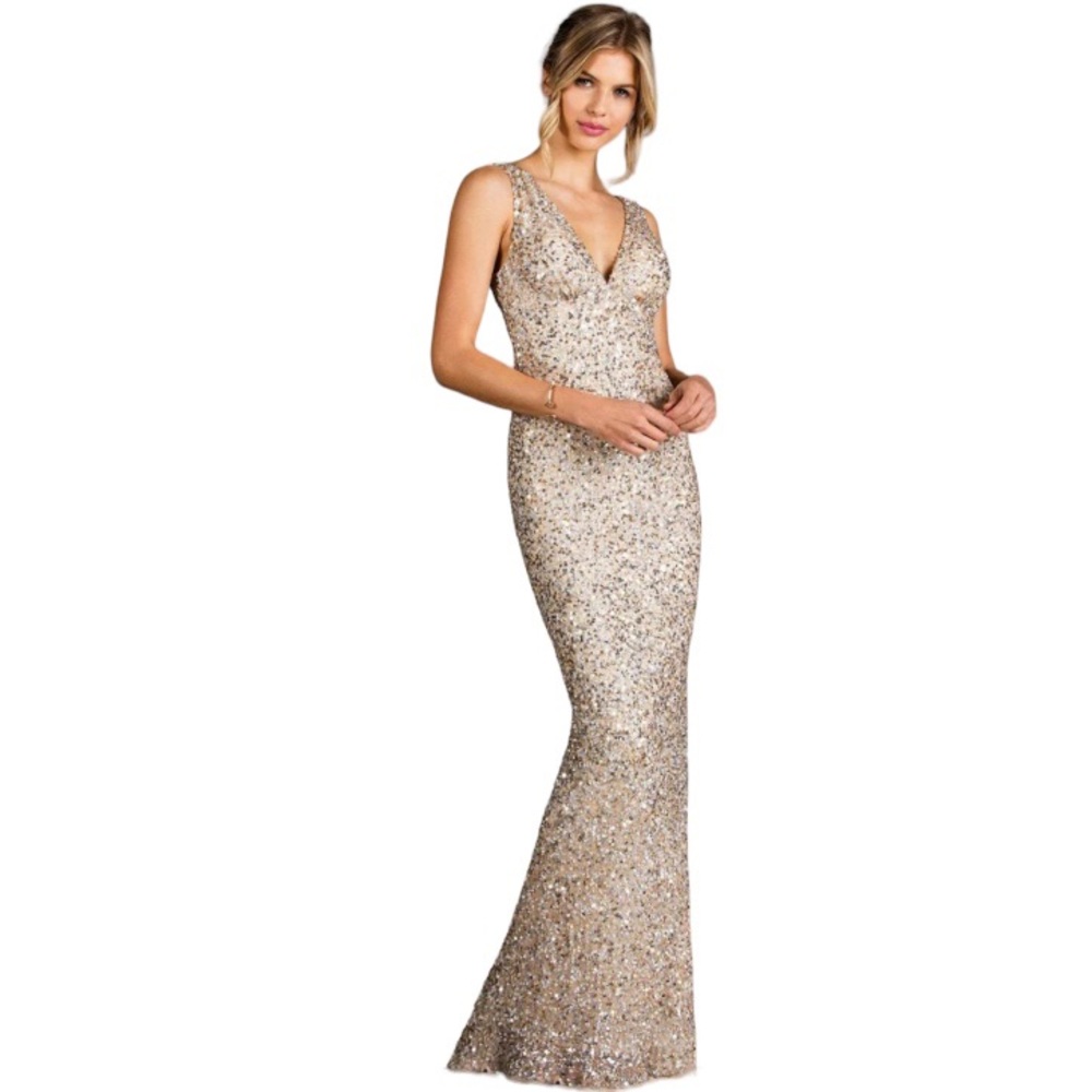 Scala Silver Sequin Maxi Dress